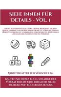 Arbeitsblätter für Vorschulen (Siehe innen für Details - Vol. 1): Dieses Buch enthält 50 extra große Bilder mit dicken Linien, um eine fehlerfreie Farbgebung zu fördern, um das Selbstvertrauen zu stärken, Frustrati(27 Arbeitsblätter Für Vorschulen)