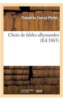 Choix de Fables Allemandes