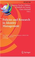 Policies and Research in Identity Management