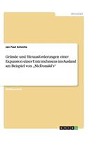 Gründe und Herausforderungen einer Expansion eines Unternehmens ins Ausland am Beispiel von 