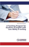 Teaching Program for Students of English with Low Ability in Writing