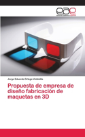 Propuesta de empresa de diseño fabricación de maquetas en 3D