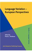 Language Variation – European Perspectives