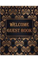 Guest Book: (Welcome) Guest Book for Vacation Home: guest book for visitors,8.5 x 11 inch size Guest Log Book for Vacation Rental