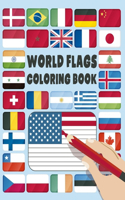 World Flags: Coloring Book: A great geography gift for kids and adults: Color in flags for all countries of the world with color guides to help. ... creativity, 