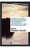 JOURNAL OF SOCIAL SCIENCE, CONTAINING TH