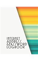 Internet Address & Password Logbook