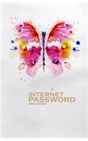 Internet Password Organizer: Colorful Butterfly (Password Log Book)