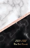 Three Year Planner 2020-2022: Marble Black White Cover - 3 Year Monthly Planner 2020-2022 - 36 Month Calendar Pocket Planner Diary for Next Three Years - 3 Year Appointment Noteb(5 36 Months Calendar Academic Agenda Planner with Holiday, 3 Year Monthly Planner 2020-2022)