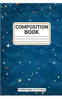 Composition Book 110 White Pages 6x9 inches