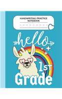 Handwriting Practice Notebook - Hello 1st Grade