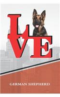 German Shepherd: Dog Love Park Handwriting Practice Journal Notebook Book Is 120 Pages 6x9