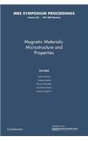 Magnetic Materials: : Volume 232: Microstructure and Properties
