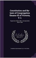 Constitution and By-laws of Congregation Emanu-El of Victoria, V. I.