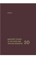 Masters Theses in the Pure and Applied Sciences