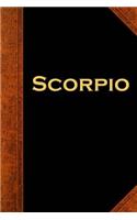 Scorpio Zodiac Horoscope Vintage Journal