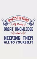 Whats The Point Of Having Great Knowledge