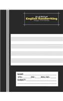 Amiesk Notebook - English Handwriting Notebook - 140 pages (7.44 x 9.69 inch)