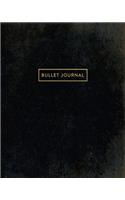 Bullet Journal: Classic Executive Dotted Grid Notebook - Vintage Faded Black Leather Style, Softcover - 8 x 10 - 100 pages - Executive Style