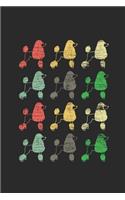 Retro Poodle: Poodle Dogs Notebook, Graph Paper (6" x 9" - 120 pages) Animal Themed Notebook for Daily Journal, Diary, and Gift