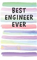 Best Engineer Ever: Blank Lined Notebook Journal Gift for Architect, Draftsman Friend, Coworker, Boss