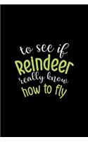 To See If Reindeer Really Know How To Fly