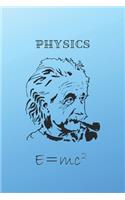 Notebook with squared paper 120 pages, 6x9 School Notebook, PHYSICS