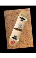 Zombie Skateboard Composition Notebook