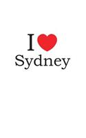 I Love Sydney: Lined Journal for Jotting Love Notes