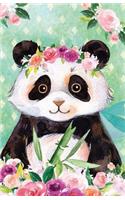 Bullet Journal for Animal Lovers Panda Bear in Flowers: Graph Design - 162 Numbered Pages with 150 Graph Style Grid Pages, 6 Index Pages and 2 Key Pages in Easy to Carry 5.5 X 8.5 Size