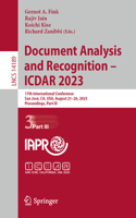 Document Analysis and Recognition - Icdar 2023
