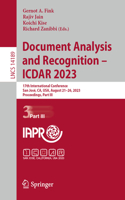 Document Analysis and Recognition - Icdar 2023