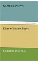 Diary of Samuel Pepys - Complete 1668 N.S.: (English)
