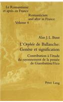 L'Orphee de Ballanche: Genese et signification