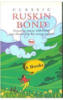 Classic Ruskin Bond- 6 Books Box Set - blue umbrella, Anrey River, A long Walk for bina
