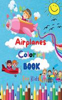 Airplanes Coloring Book For Kids