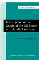 Investigation of the Origin of the Old Norse or Icelandic Language
