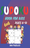 sudoku book for kids Ages 6-10: 300 Easy to hard Sudoku Puzzles For Kids And Beginners 6x6 kids sudoku book -1