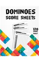 Dominoes Score Sheets