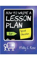 How To Write A Lesson Plan For Special Education