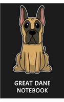 Great Dane Notebook: Notebook with 109 dotgrid pages 6 x 9 inch with dots. For Great Dane dog owners of cute puppies to take notes about their growing up. Also a great n