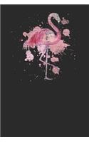 Flamingo Water Color: Flamingos Notebook, Dotted Bullet (6 x 9 - 120 pages) Animal Themed Notebook for Daily Journal, Diary, and Gift