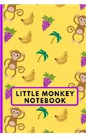 Little Monkey Notebook: 120 Lined Pages Paperback Notepad / Journal