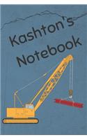 Kashton's Notebook: Heavy Equipment Crane Cover 6x9 200 pages personalized journal/notebook/diary