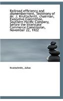 Railroad Efficiency and Dismemberment. Testimony of Mr. J. Kruttschnitt, Chairman, Executive Committ