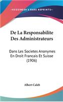 de La Responsabilite Des Administrateurs