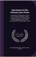 Specimens of the German Lyric Poets