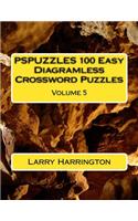 PSPUZZLES 100 Easy Diagramless Crossword Puzzles Volume 5