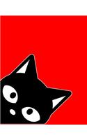 Peek A Cat: 8x10 Cute Cat Lover Writing Journal Lined, Diary, Notebook for Men & Women(Cute Peeking Animals)