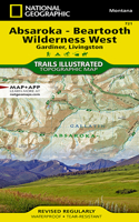 Absaroka-Beartooth Wilderness West Map [Gardiner, Livingston]